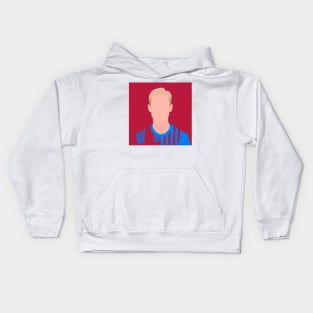 Frenkie de Jong Minimalistic Face Art Kids Hoodie